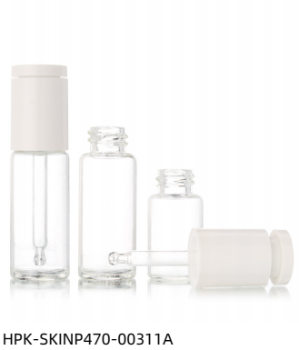 Glass Bottle with White Rotatable  Button Pipette Dropper